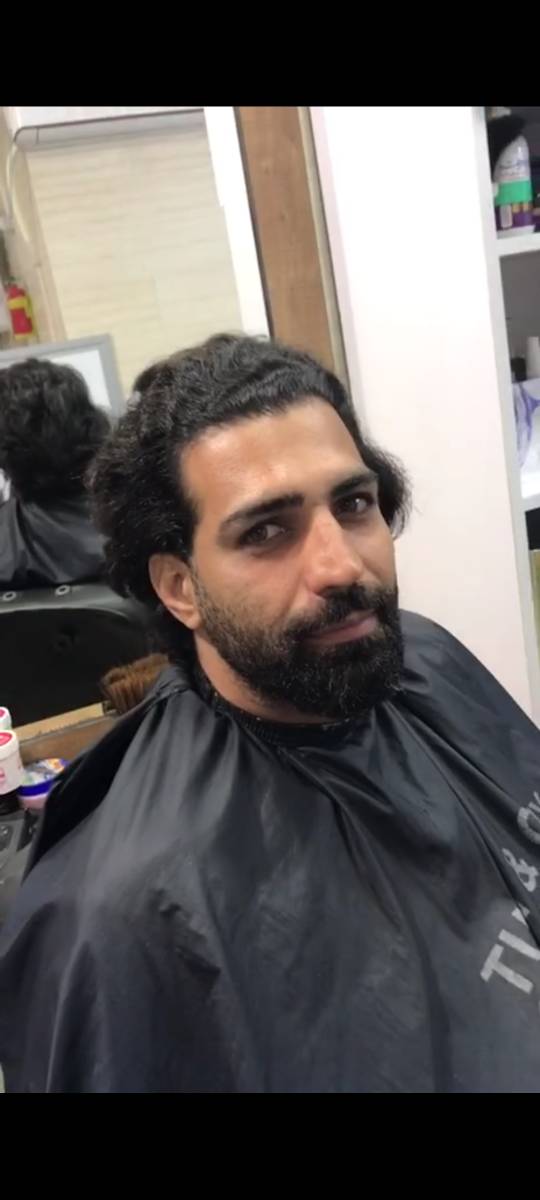 قبل از کوتاهی مو — مشتری نوید باربرشاپ رشت